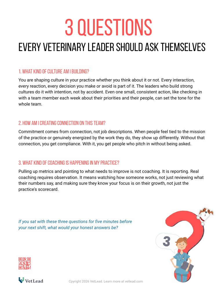 3 Questions Every Veterinary Leader Should Ask Themselves - VetLead