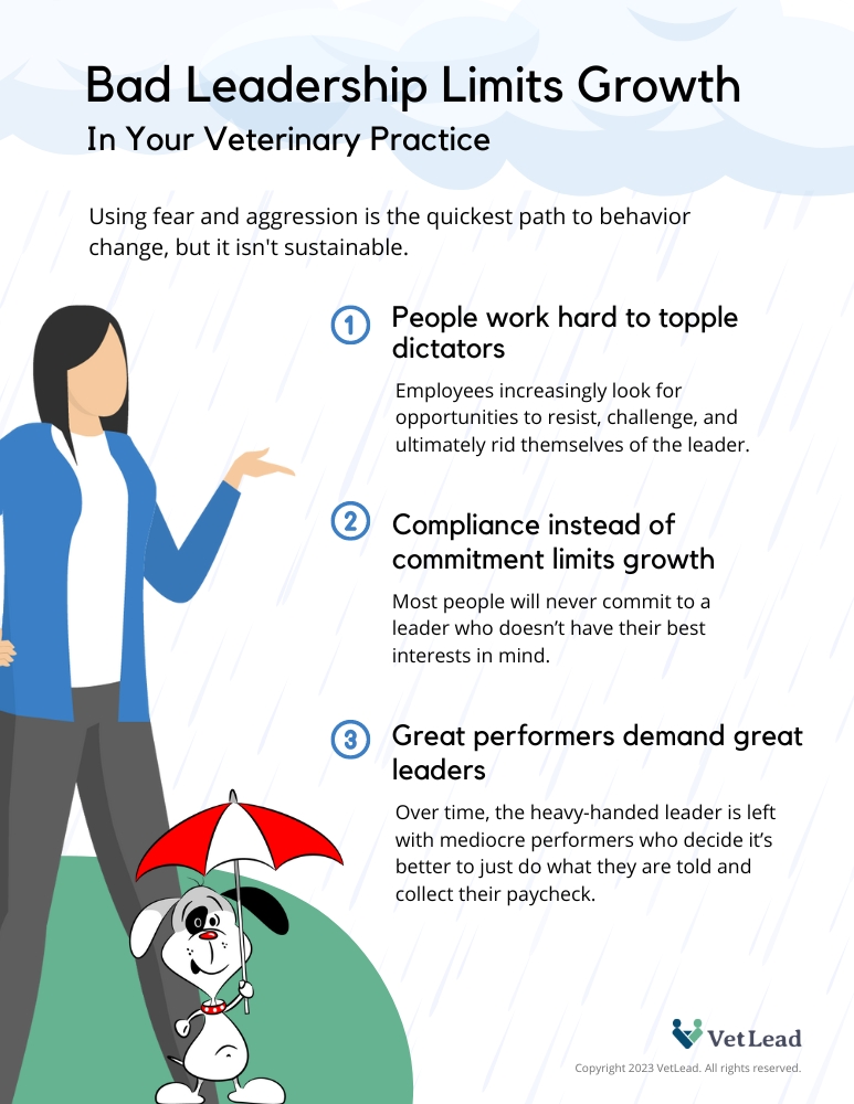 Bad leadership limits growth in your veterinary practice