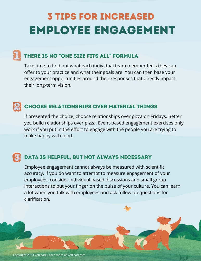 Download 3 tips to increase employee engagement in your veterinary practice