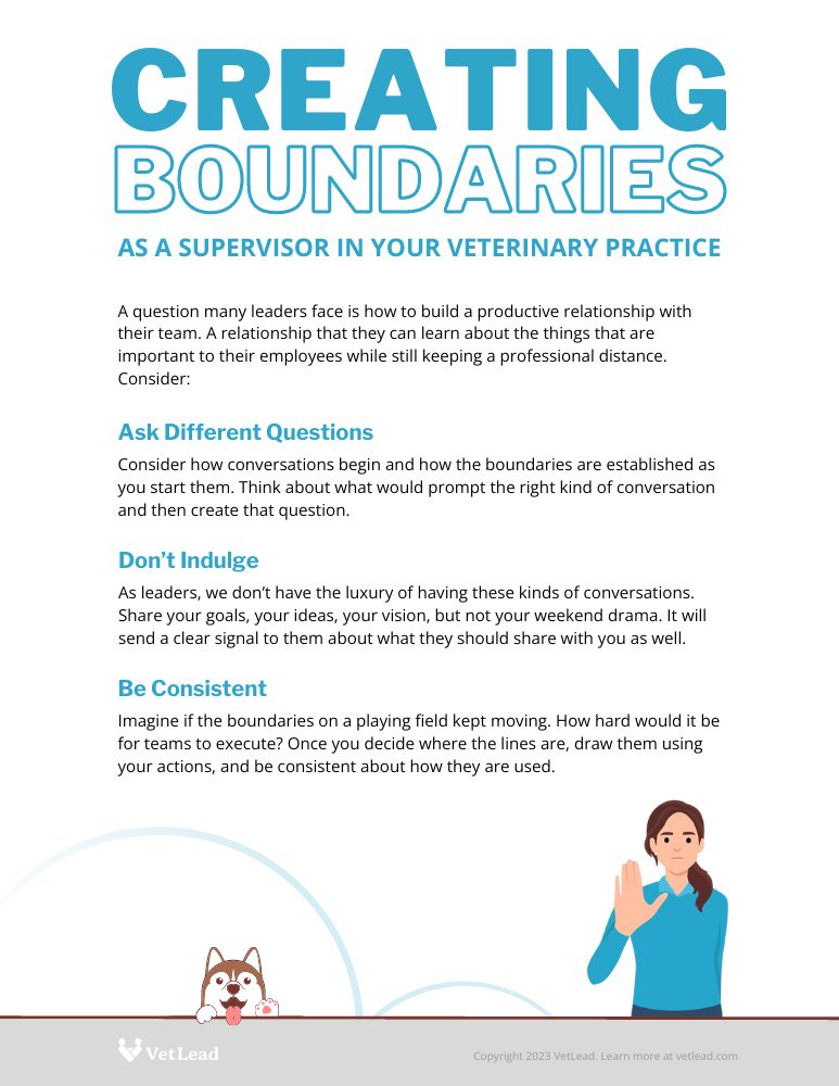 Creating Boundaries as a Veterinary Manager