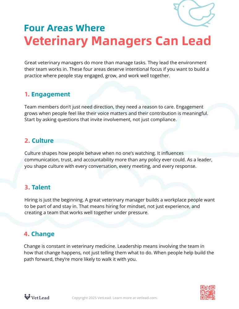 Four Ways Veterinary Managers Can Lead - VetLead Four Ways Veterinary Managers Can Lead - VetLead