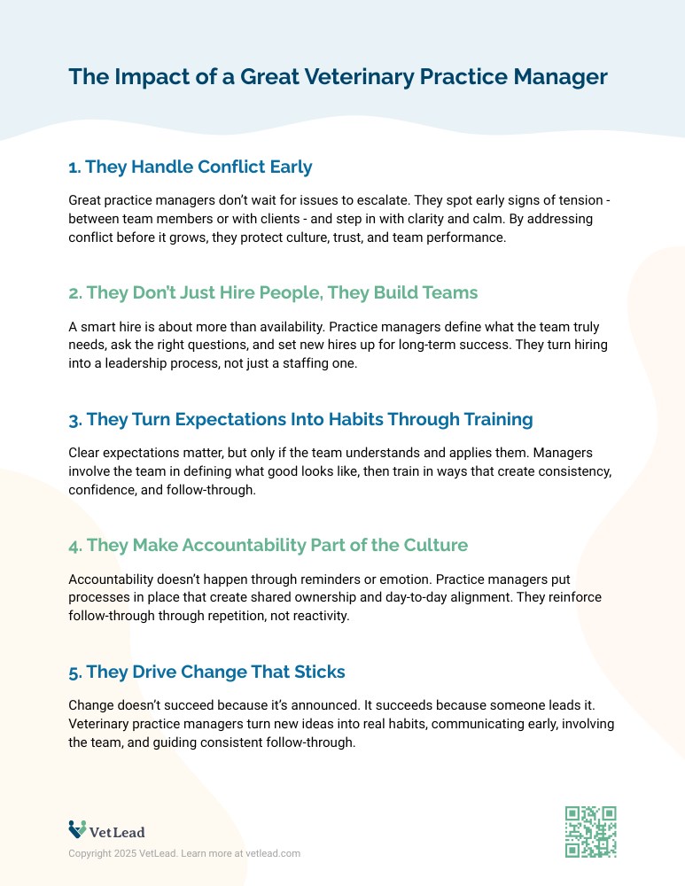 The Impact of a Great Veterinary Practice Manager - VetLead