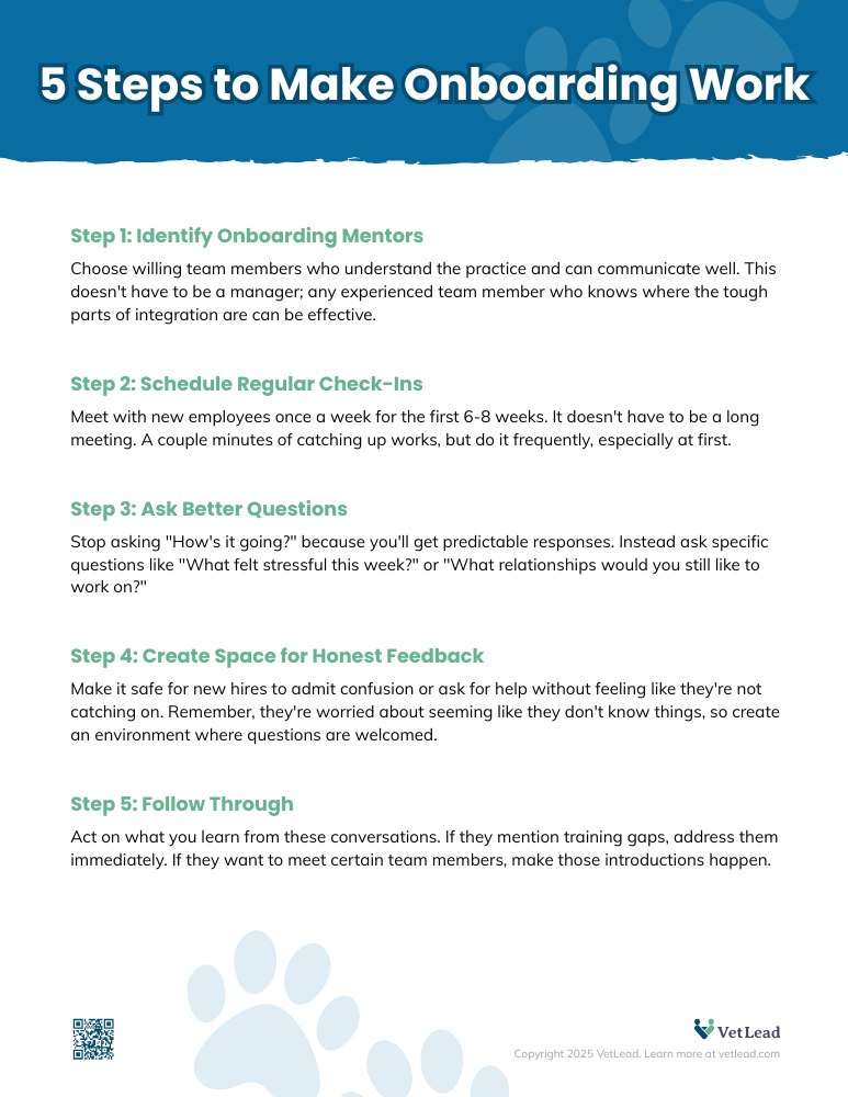 5 Steps to Make Onboarding Work - VetLead