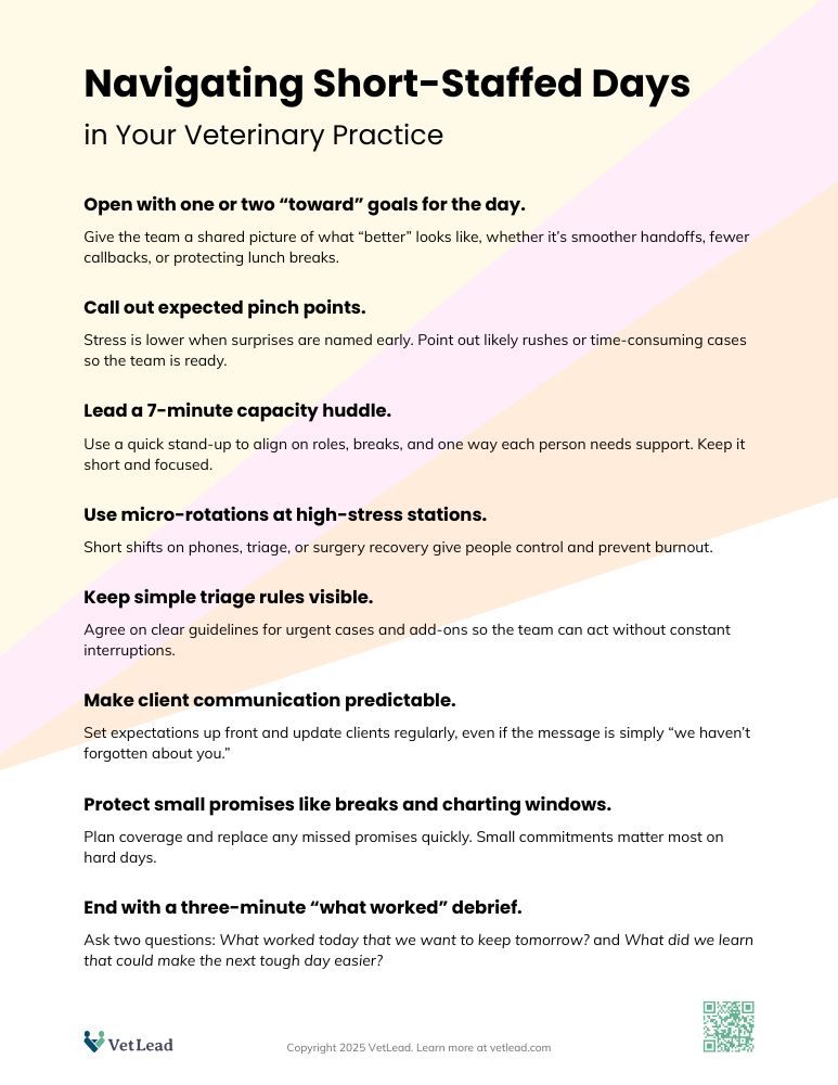 Navigating Short-Staffed Days - VetLead
