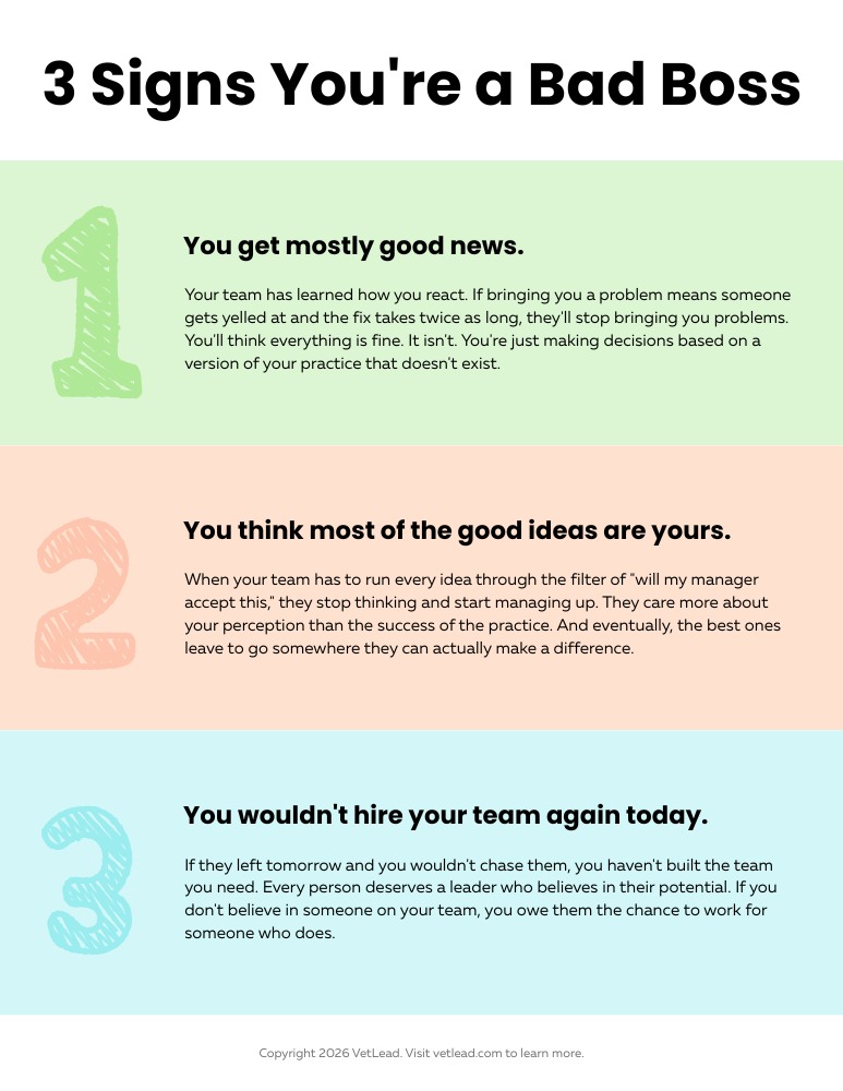 3 Signs You're a Bad Boss in Your Veterinary Practice - VetLead